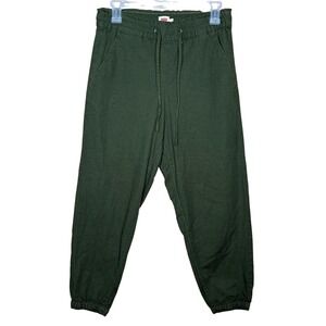 Levi's Women's Olive Green Cargo Jogger Pants Elastic Waist Size S Casual